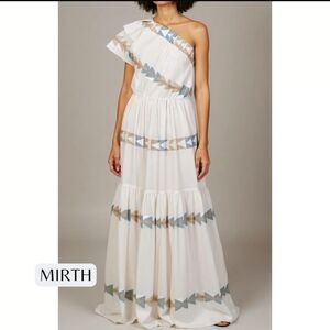 MIRTH Paros One Shoulder Dress, Grecian Jamdani